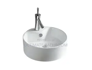 400x400mm White Round Shape Counter Top Basin