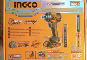 2 Combo Kits Ingco Cordless Impact Wrench 400nm Work Lamp