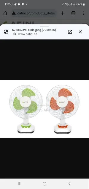 Cafini 12-Inch Desktoprechargeable Solar Fan Cn-F2695bt