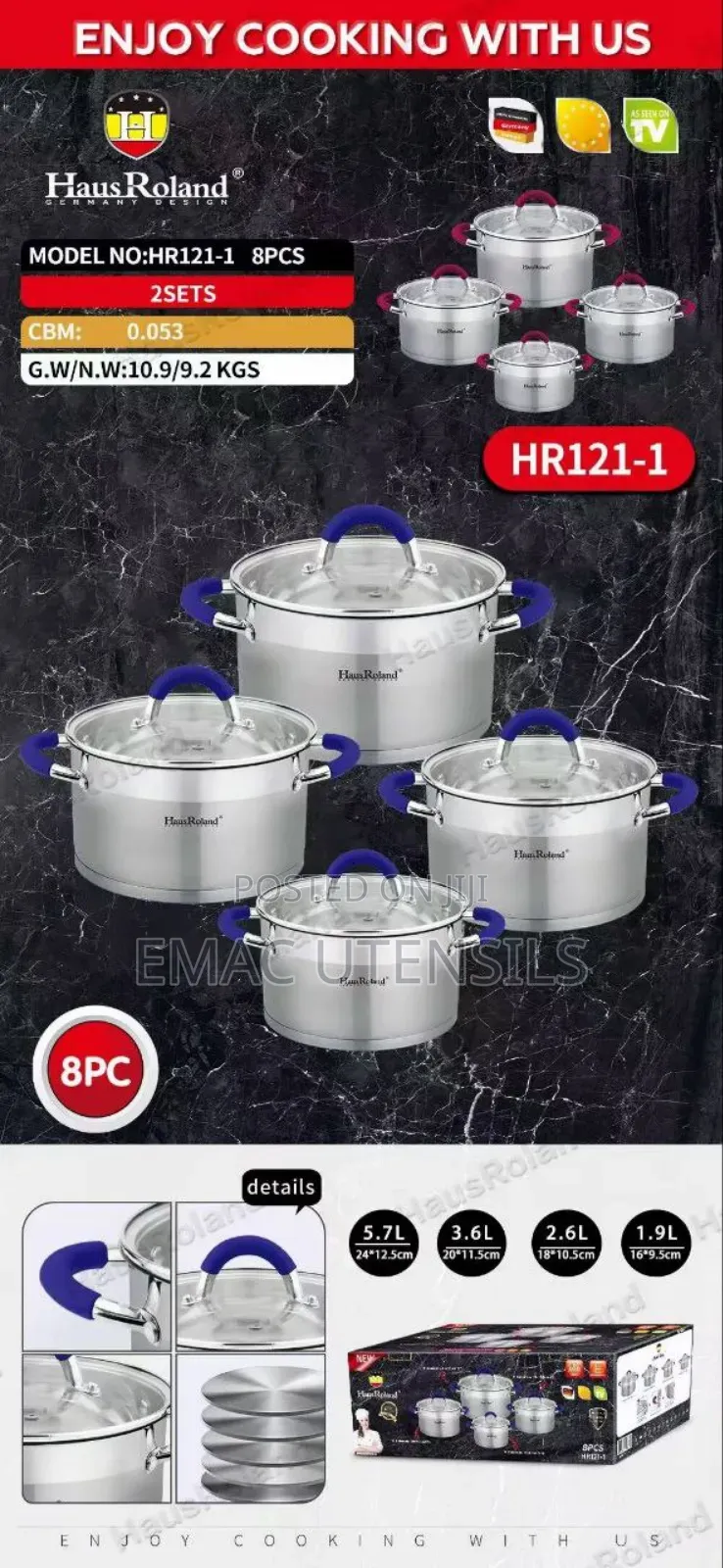 Original Hausroland Stainless Cookware SRT
