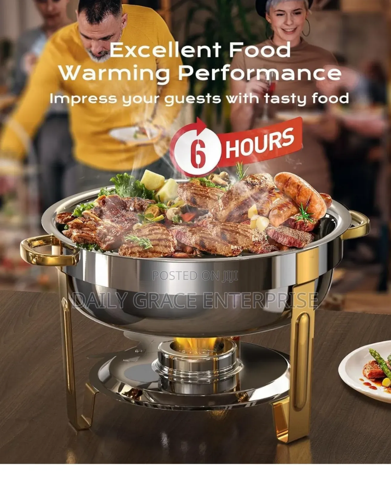 Zilode 4 Pack Chaffing Dish 5qt -Round