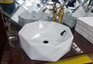 Unique Design White Countertop Wash Hand Basin