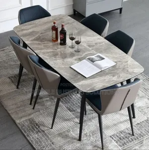 Executive Marble Dining Set and 6 Chairs