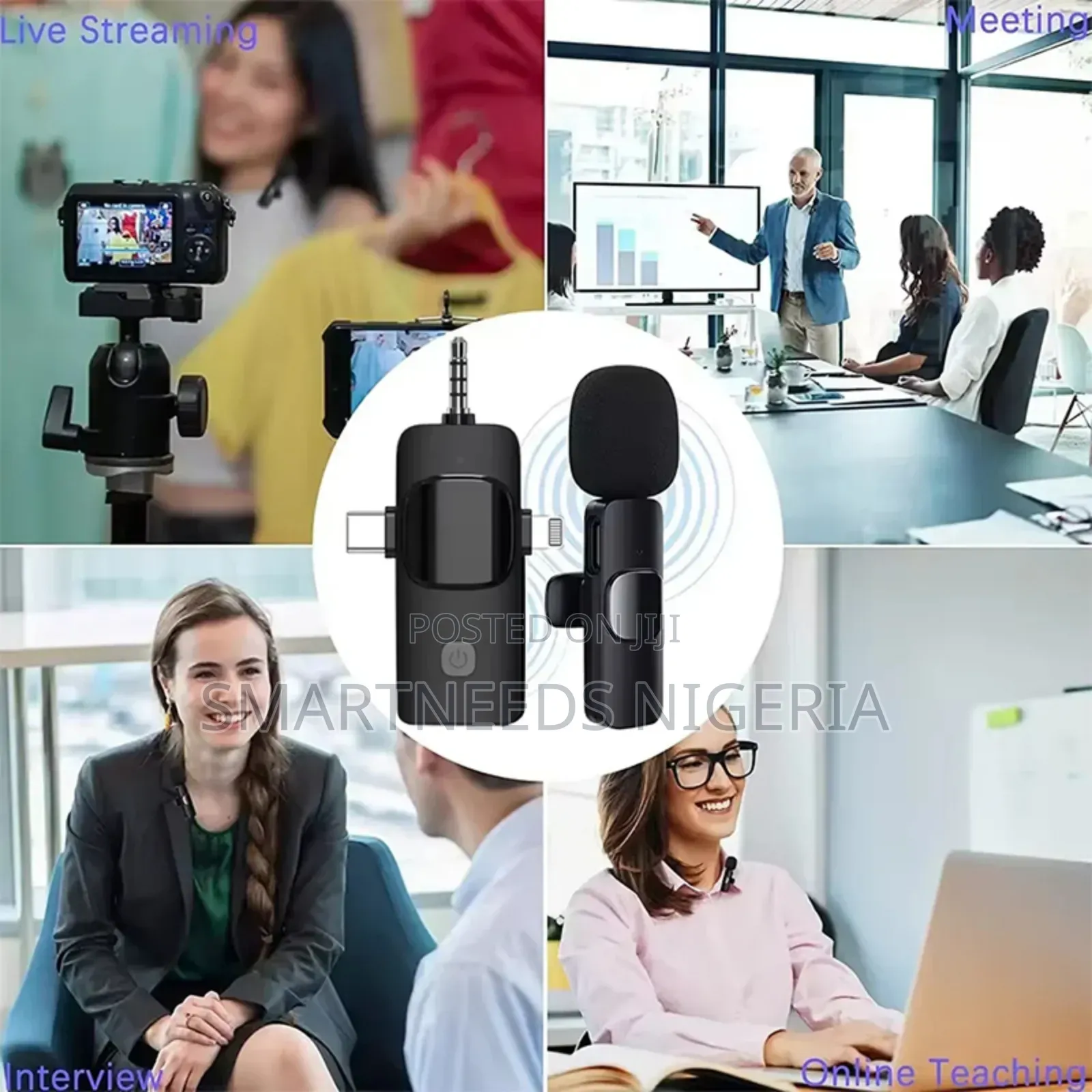 3 In1 Dual Wireless Microphone for Android and Ios