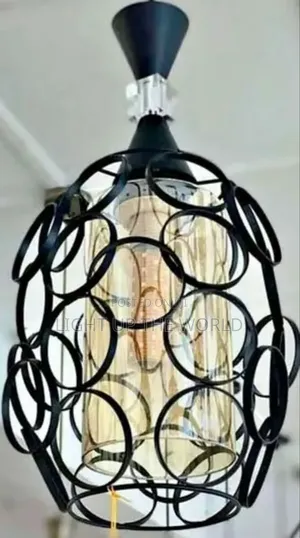 Black Pendant With Glass