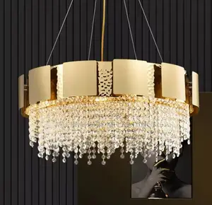 Photo - Light Luxury Crystal Chandelier Living Room