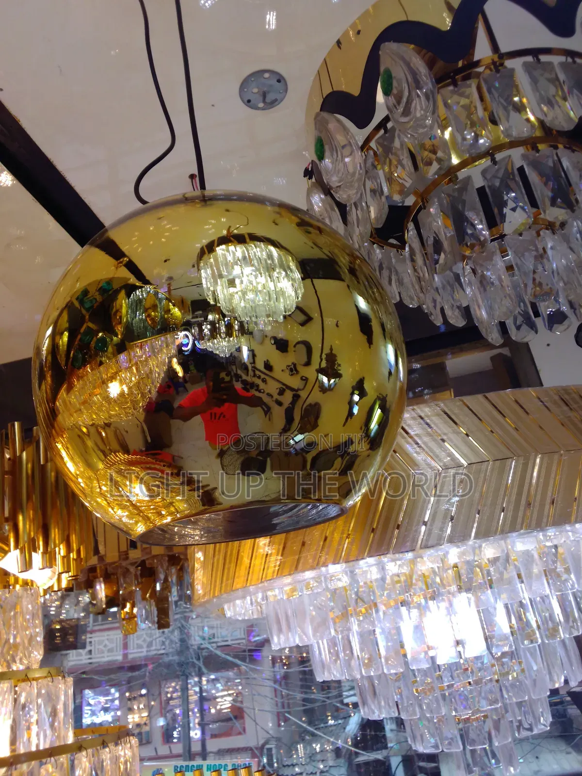 Gold Big Pendant Light