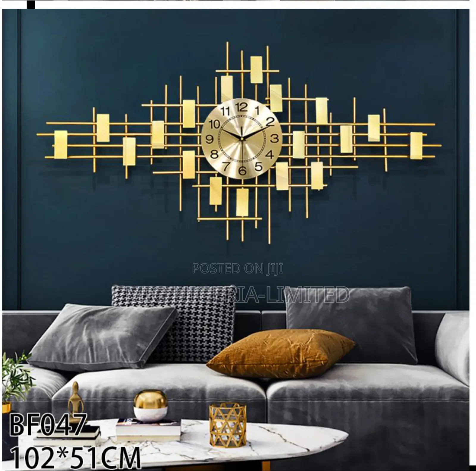 Wall Clocks Modern Metal Clock Coarse Large Creative Gold