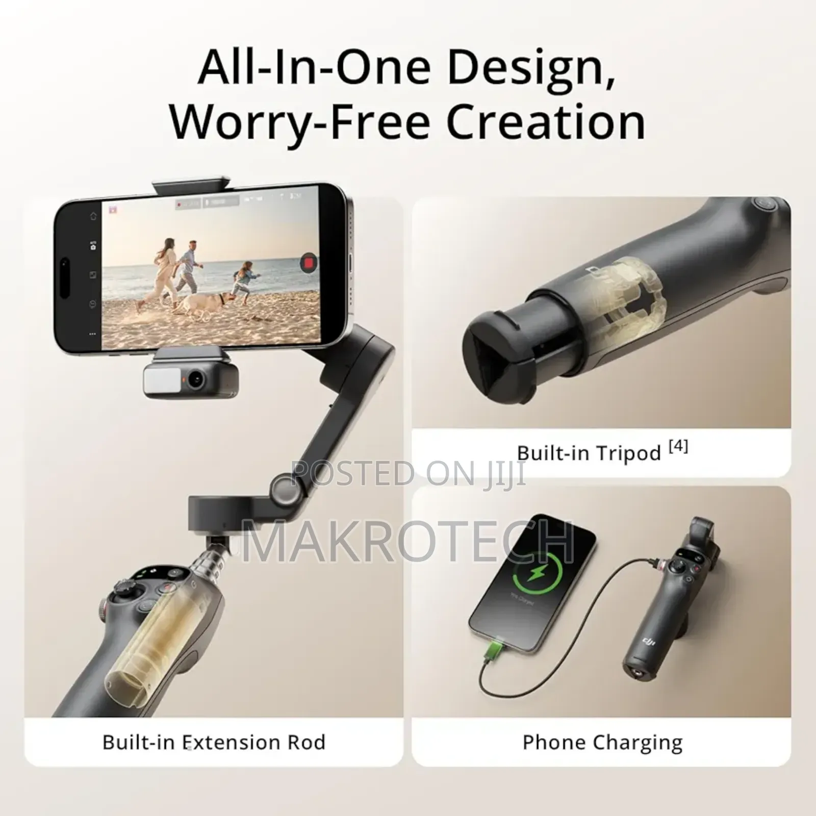 Dji Osmo Mobile 7p Gimbal Stabilizer For iPhone, Android,