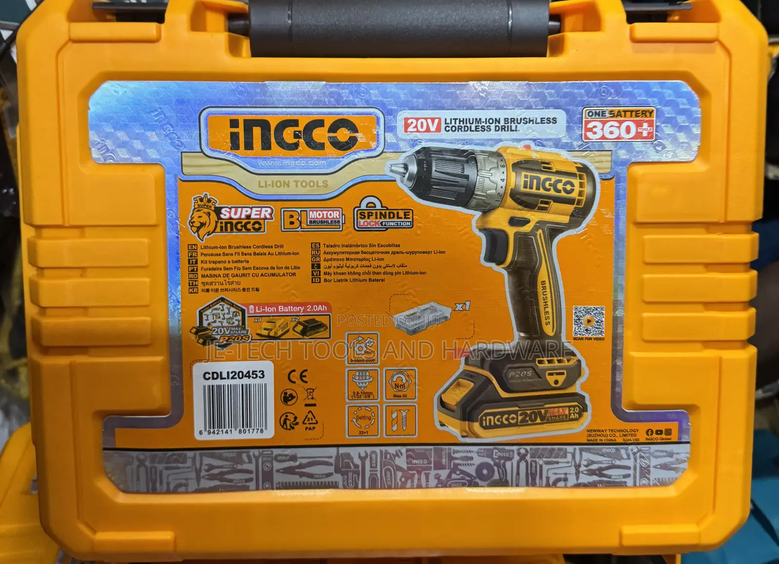 Lithium-Lon Brushless Cordless Drill 20v