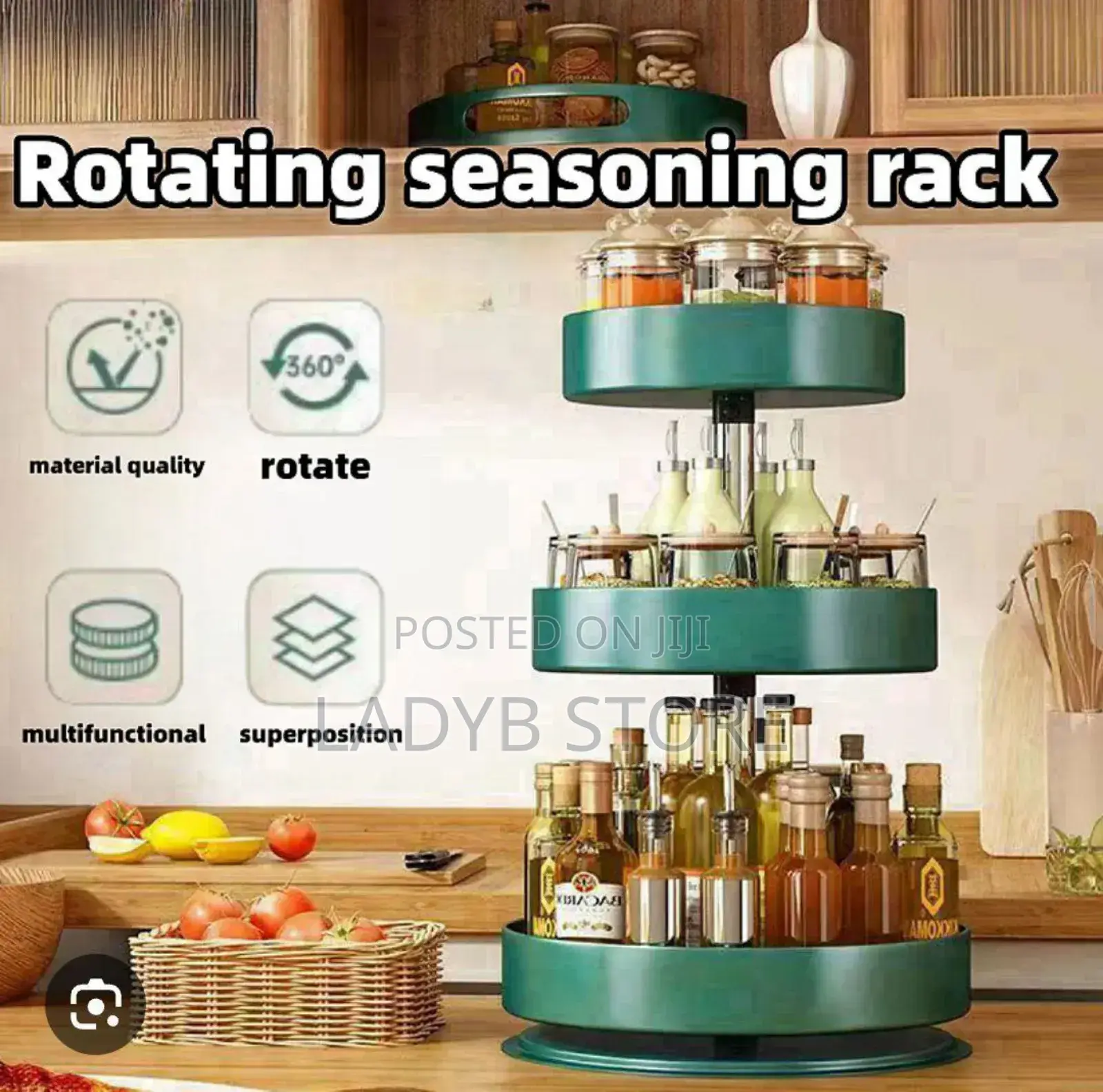 3layers Rotating Seasoning Rack