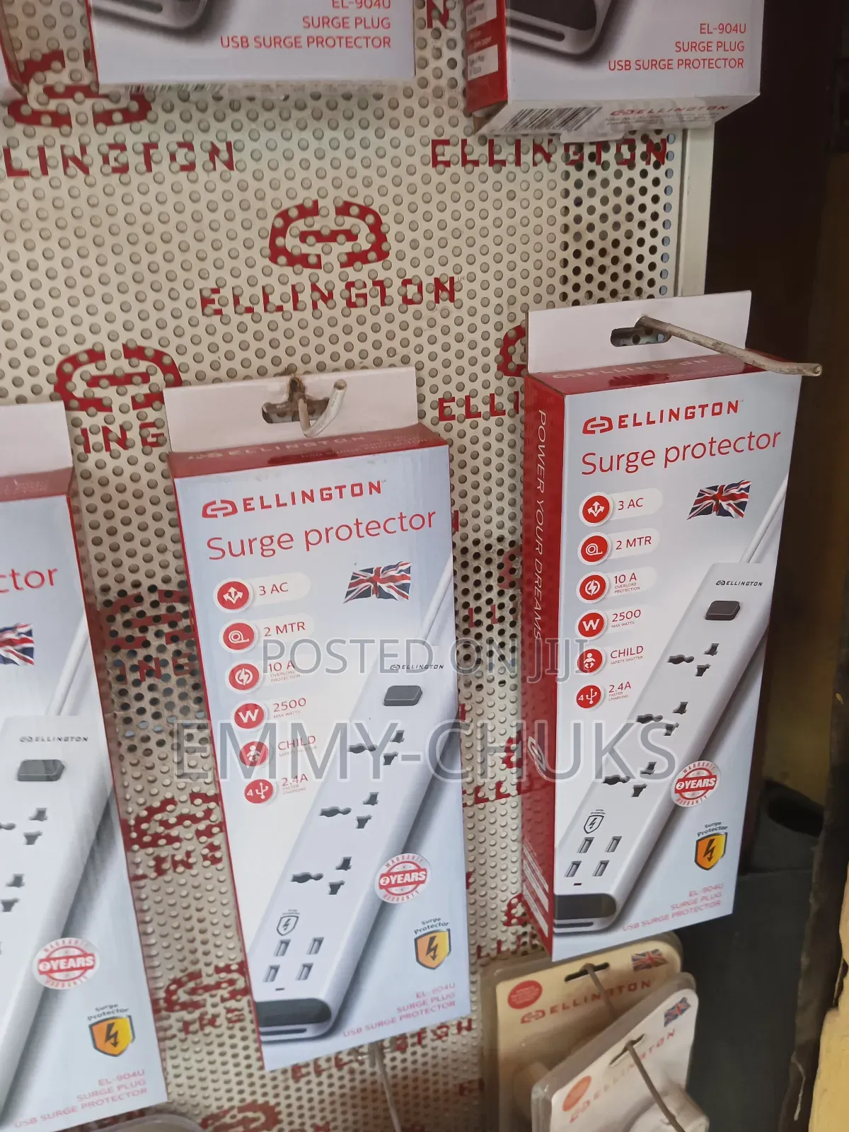Ellington Surge Protector Extension Socket With 4 Usb