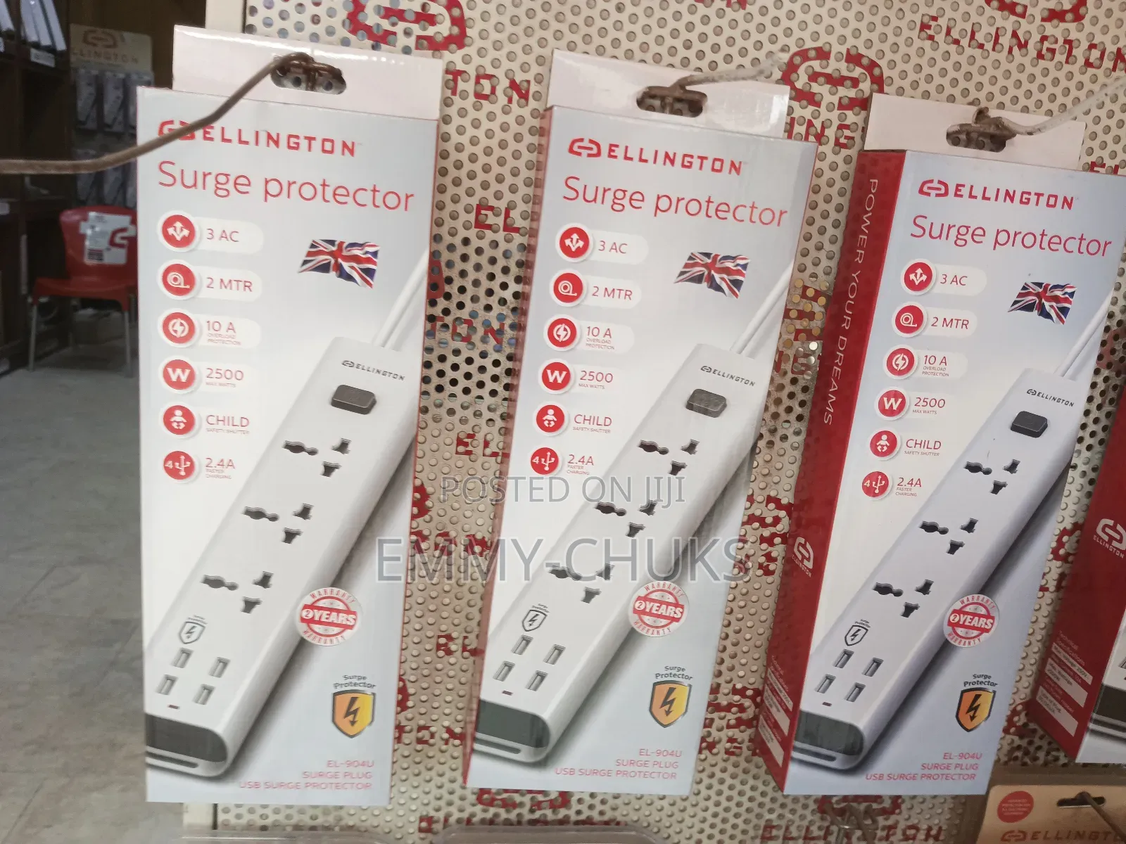 Ellington 4 Usb Extension Surge Protector