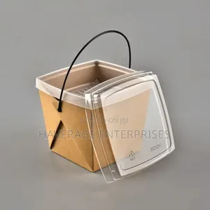 26oz Brown Kraft Take Out Boxes With Handle 200 Pces
