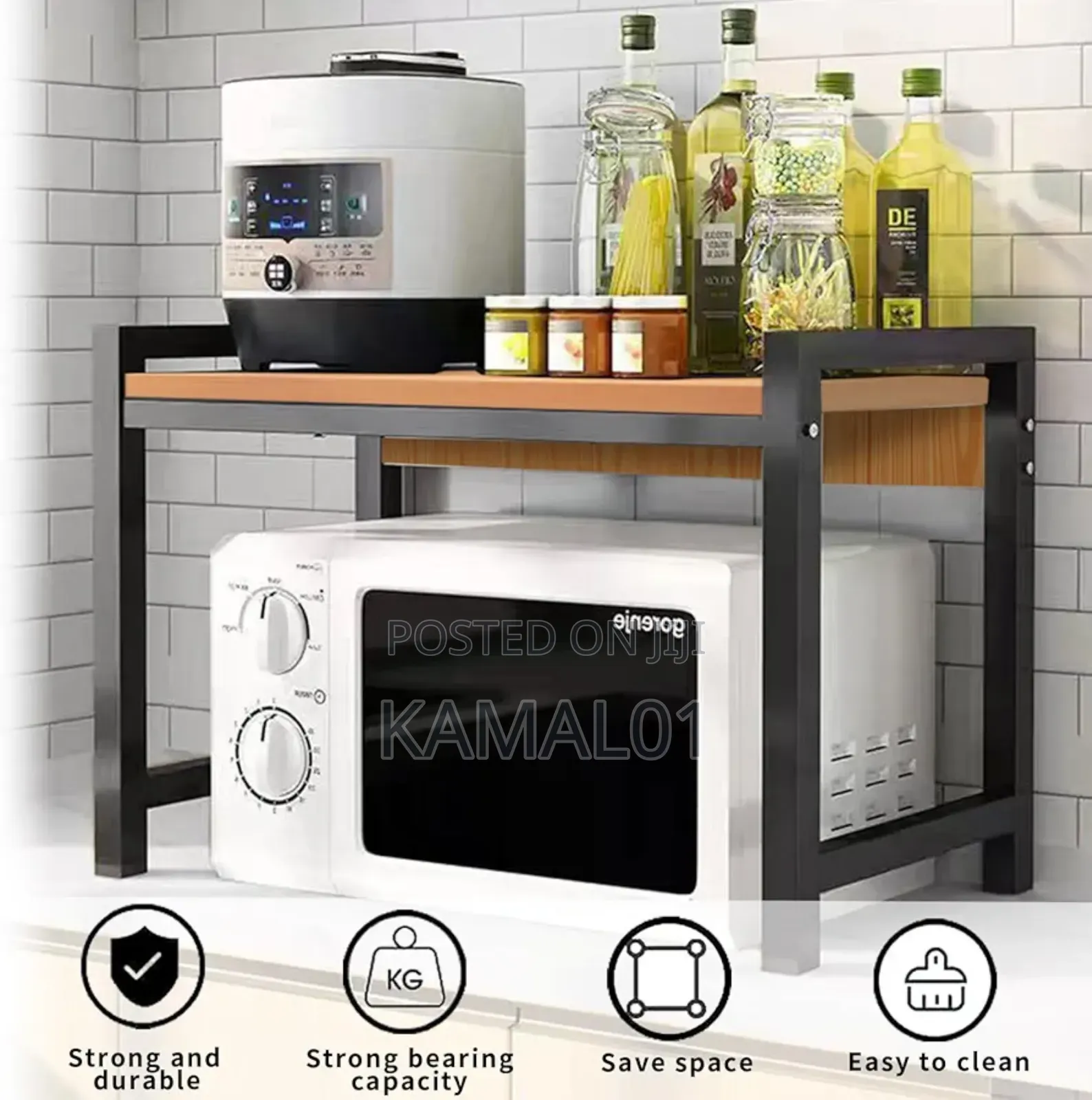(2-Layer) Microwave Stand, Kitchen Platform Oven Stand Rack