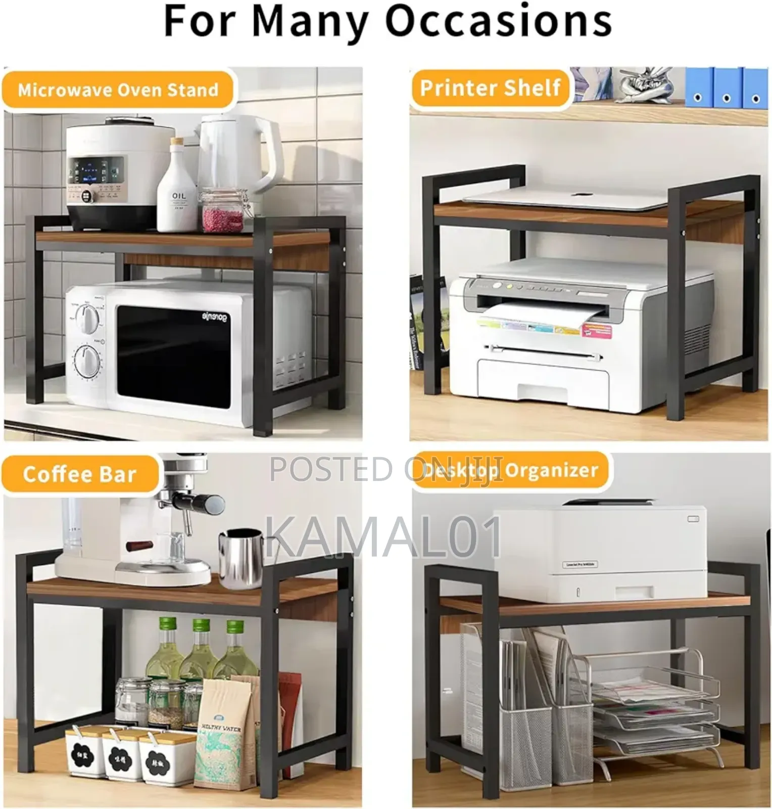 (2-Layer) Microwave Stand, Kitchen Platform Oven Stand Rack