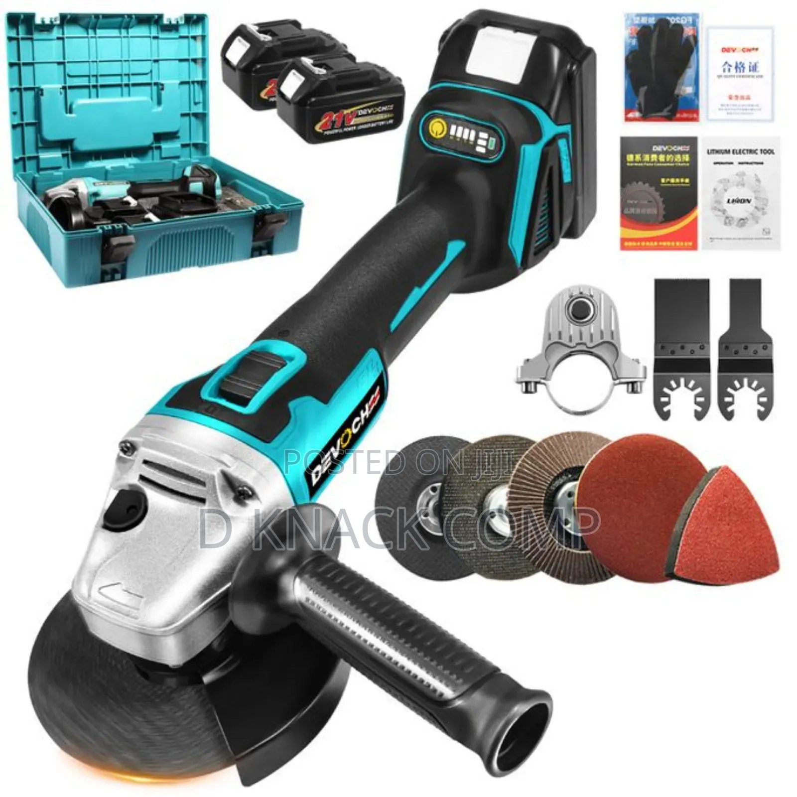 Angle Grinder 125mm Machine Wireless Brushless 21v