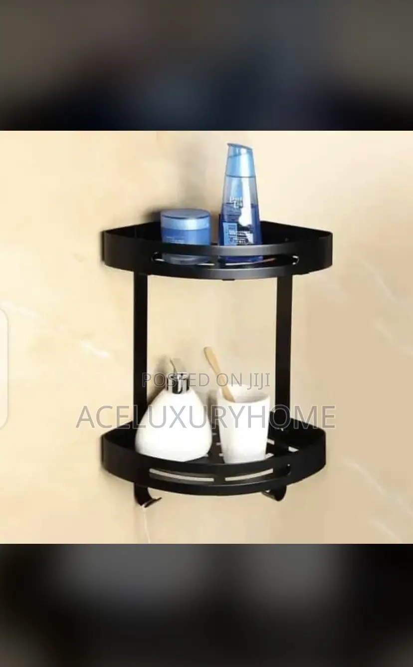 Black Bathroom Shelf
