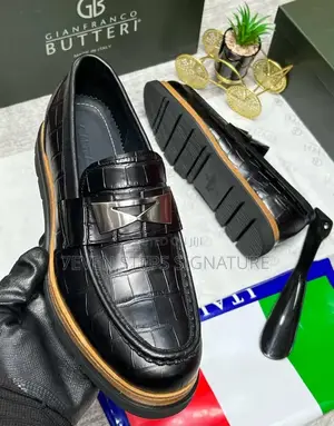 Photo - Italian Gianfranco Butteri Men Leather Loafers