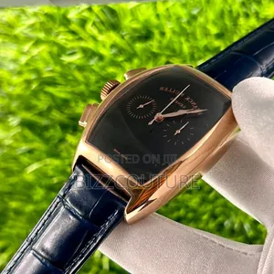 Original Franck Muller Black Leather Watch