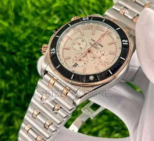 Original Breitling Silver Gold Stainless Steel Watch