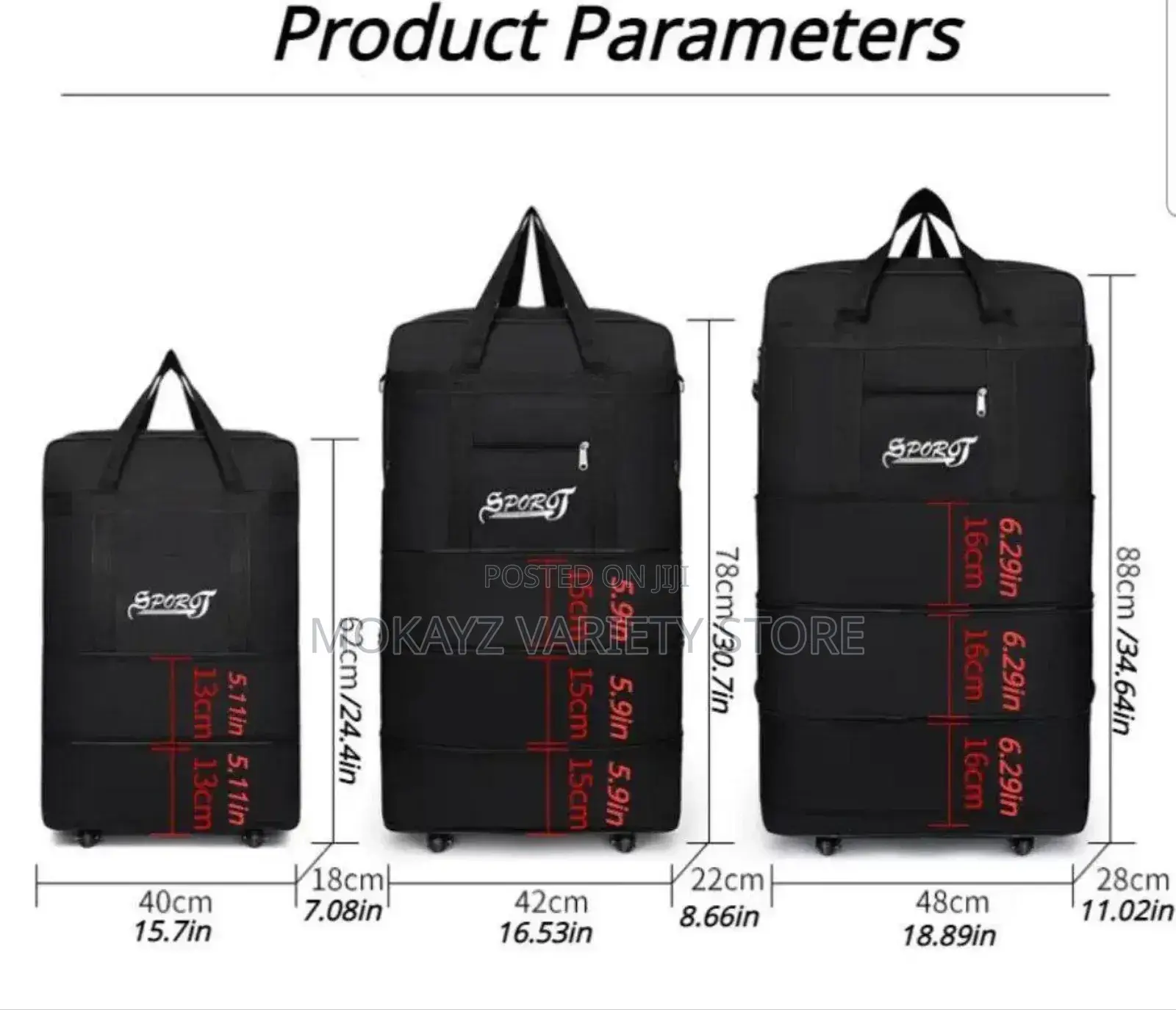 Collapsible Hpigh Quality Leather Luggage Bag