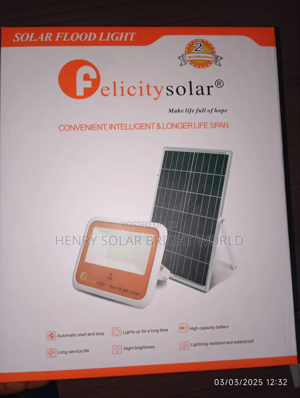 Felicity 100w Solar Flood Lights
