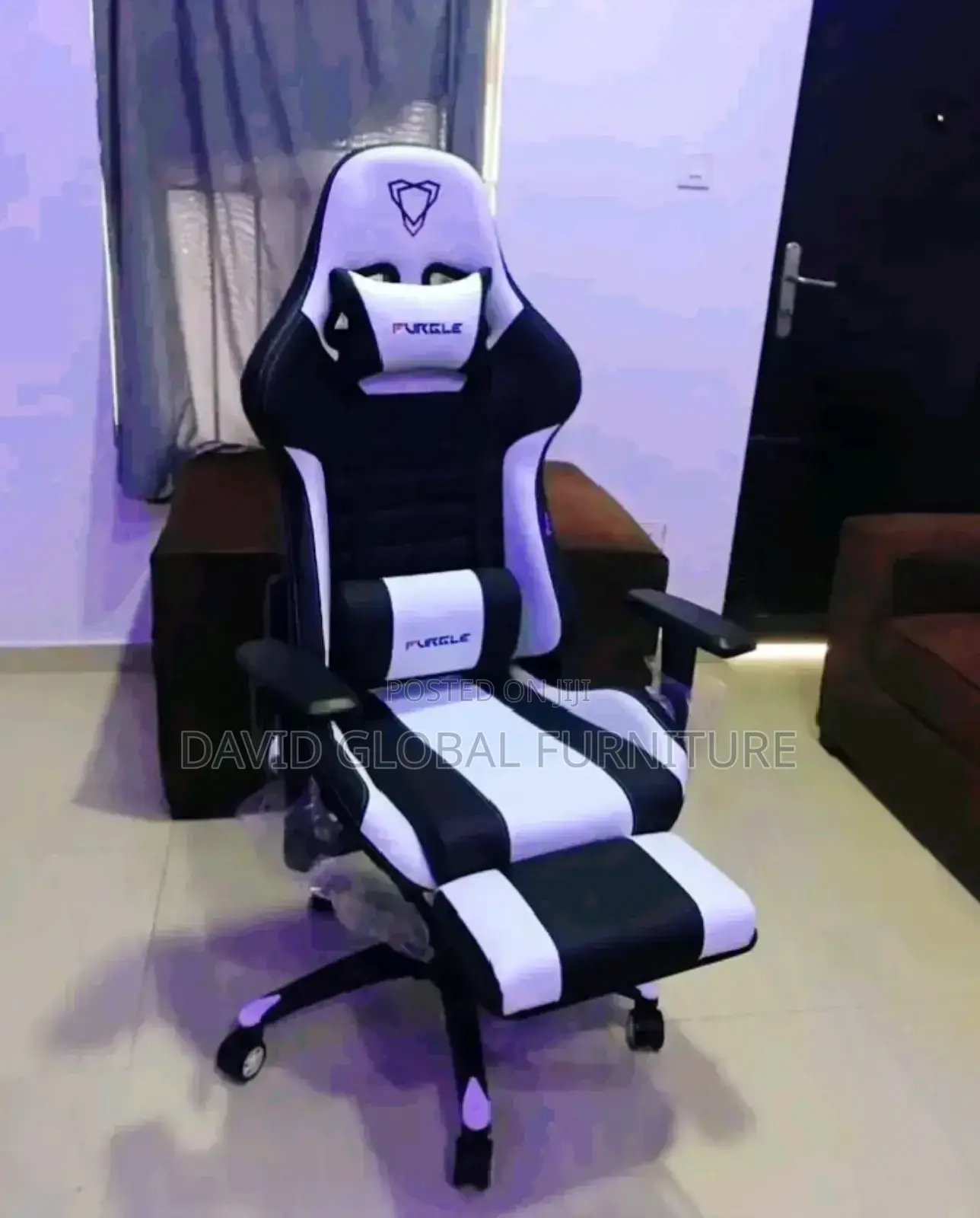 White/Black Ergonomic Gaming Chair