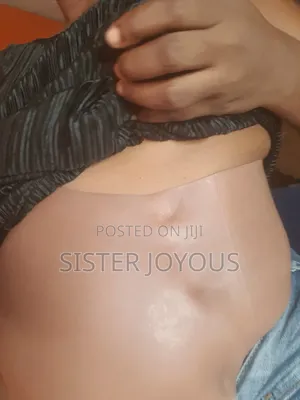 Side View 2nd Stage Silicone Fake Pregnancy Belly