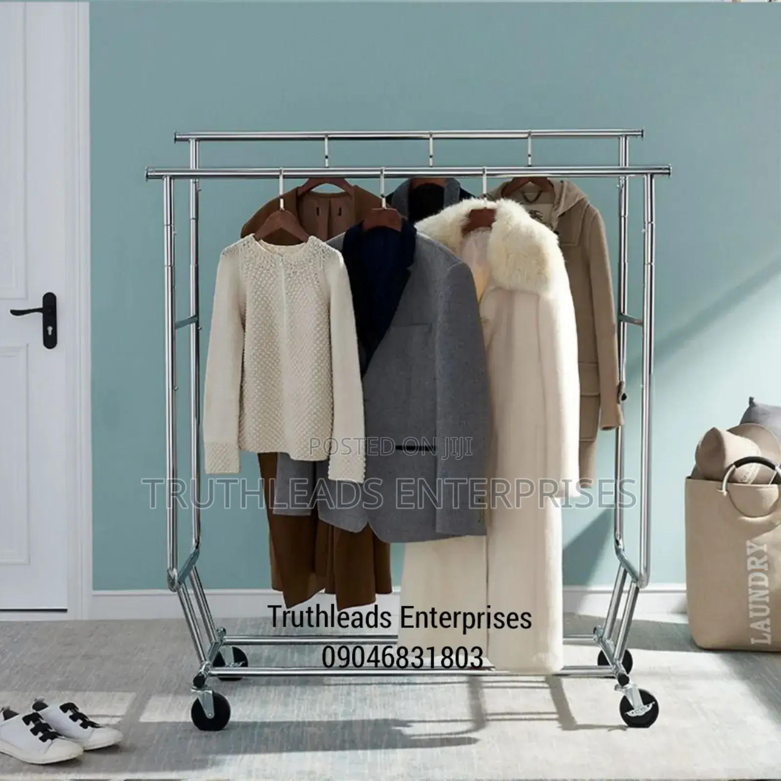 Strongest Steel Silver Clothes Rack