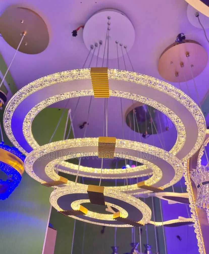 Crystal 3 Rings Chandelier
