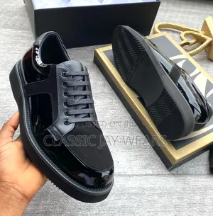 Black Lace Up Oggi Quality Classic Shoe