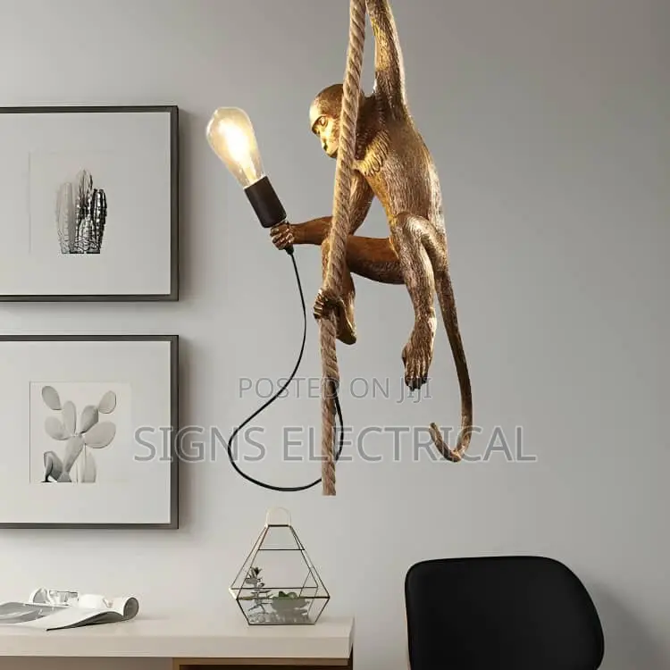 Nordic Resin Monkey Led Pendant Lights