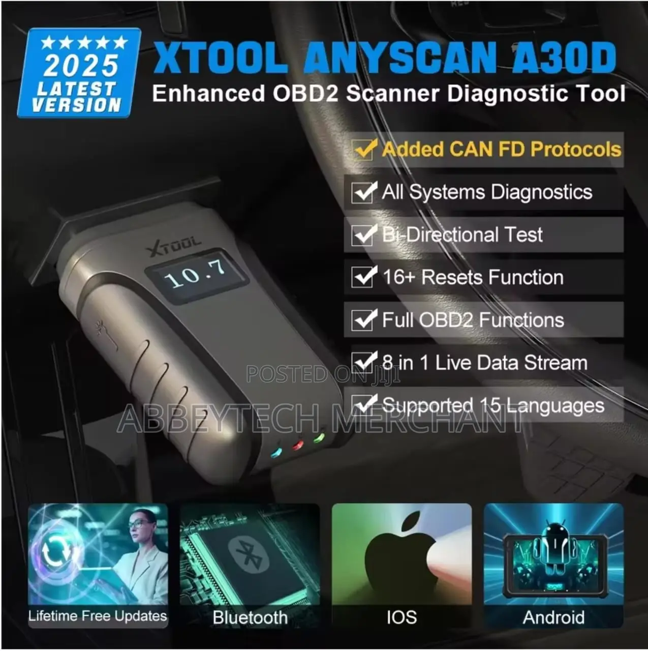Xtool Anyscan A30d All System Car Scanner With 16 Resets for sale ...