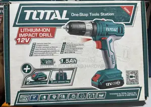 Total Cordless Hammer Impact Drill 12v With Two Batteries