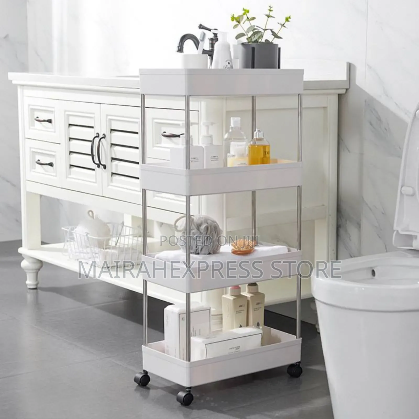 4 Tiers Multipurpose Storage Trolley Rack (2st7)