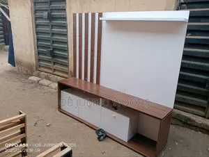 White and Brown 6ft by 7ft Tv Console