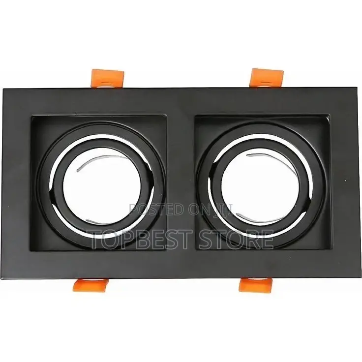 Square Ceiling Recessed Gu10 Downlight Complete With Bulbs
