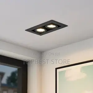 Square Ceiling Recessed Gu10 Downlight Complete With Bulbs