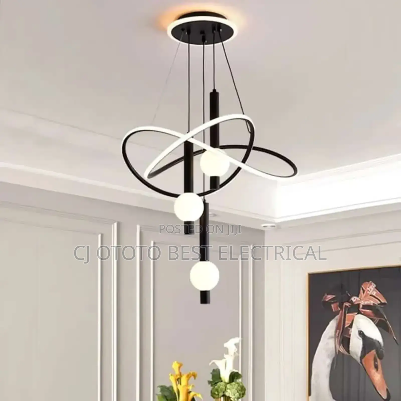 Led Pendant Light Gold and Black Body Available Now