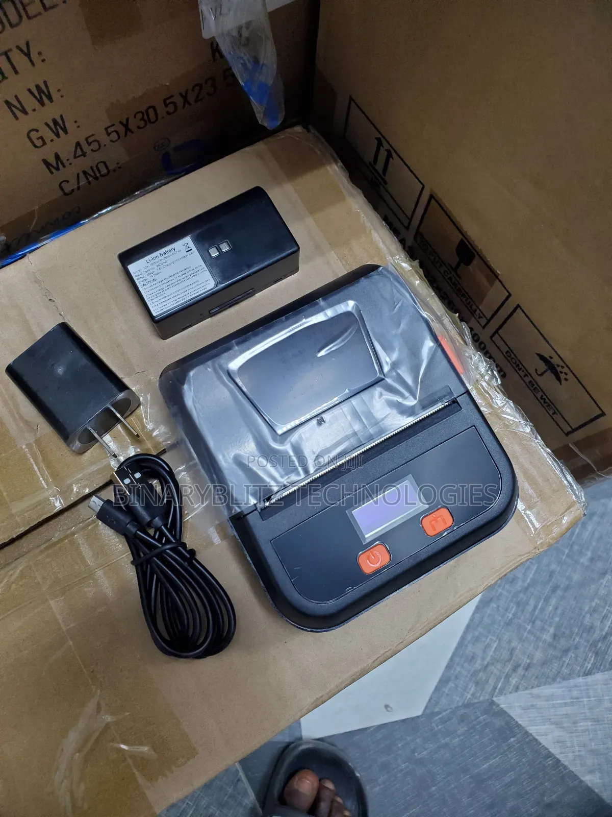 80mm Portable Label & Receipt Printer With Display