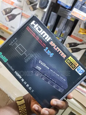 New Hdmi Splitter Full Hd 1080p 1x4 Port Box Hub HDTV Pc