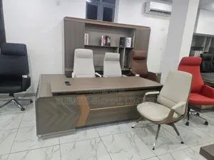 2.4 Meters Executive Office Table With Bookshelf