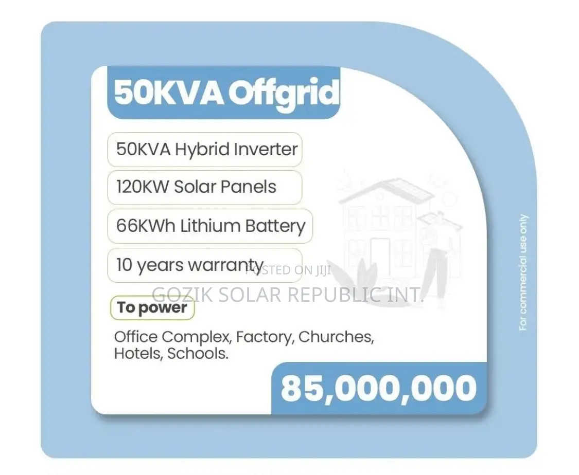 50kva Solar System Off Grid Supply