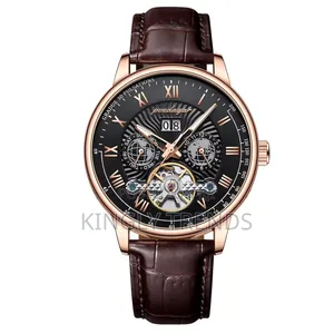 Poedagar Automatic Leather Watch