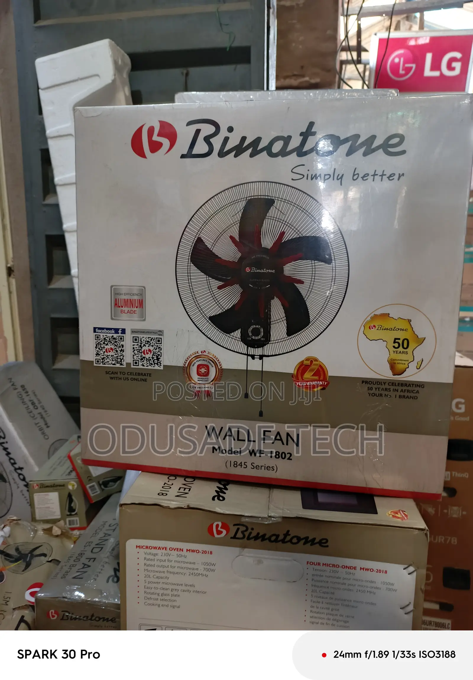 Cool Circulate Binatone Heavy Duty 18" Wall Fan Wf-1802