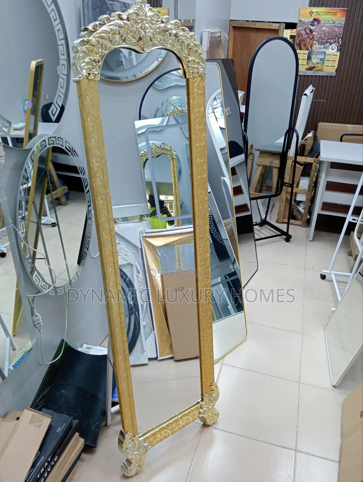 Quality Gold Standard Standing Mirror