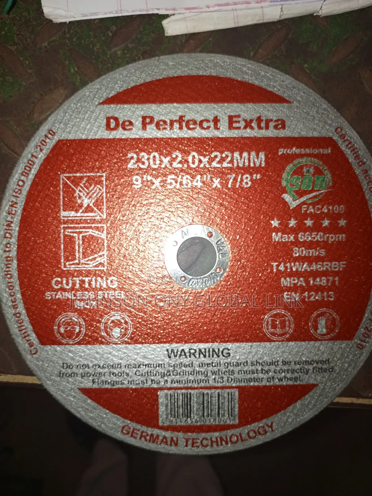 9" Cutting Disc (De Perfect Extra)
