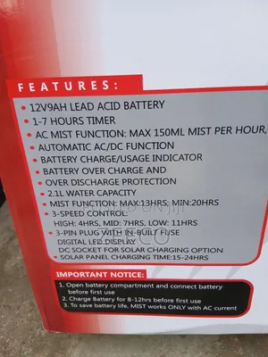 16" Rechargeable Mist Fan