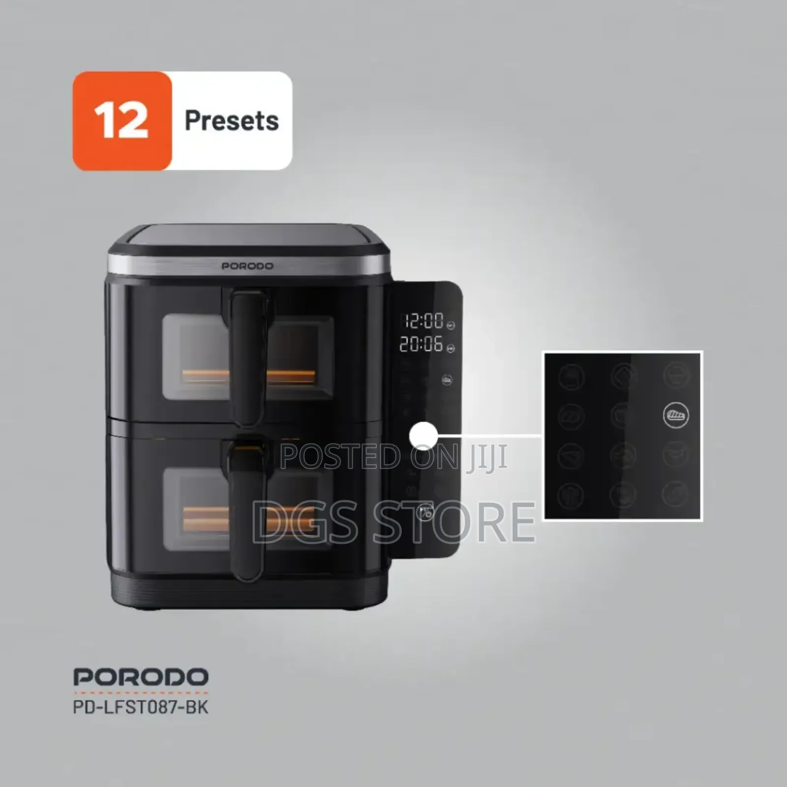 Porodo Lifestyle Lfs087 Double Stack Air Fryer 11l